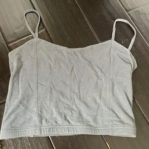 Hoodies Gray cage back crop top tank 5️⃣5️⃣5️⃣